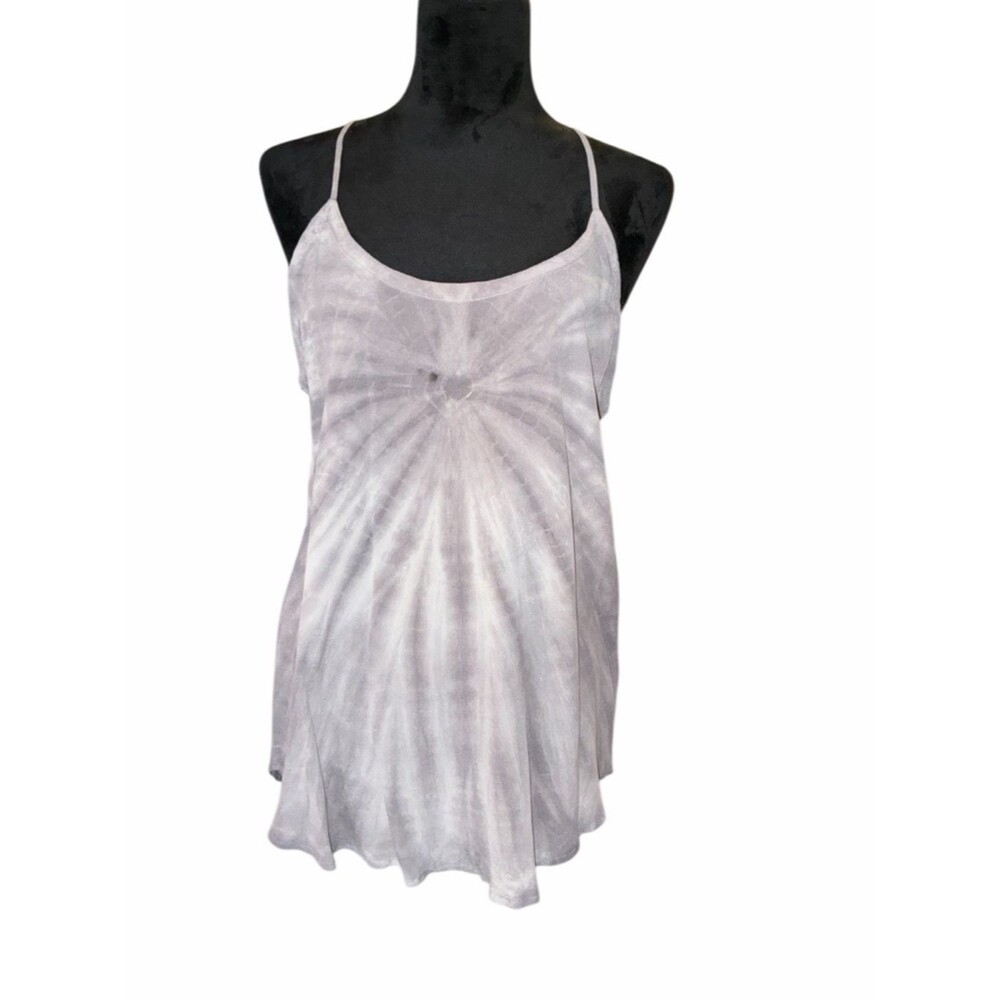 Chaser Tie-Dye Spaghetti Strap Lattice Back Top, Size Large, NWT